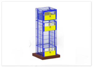 3 Cargo lift with mesh shaft surabaya